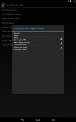 Speech Services by Google android App screenshot 8